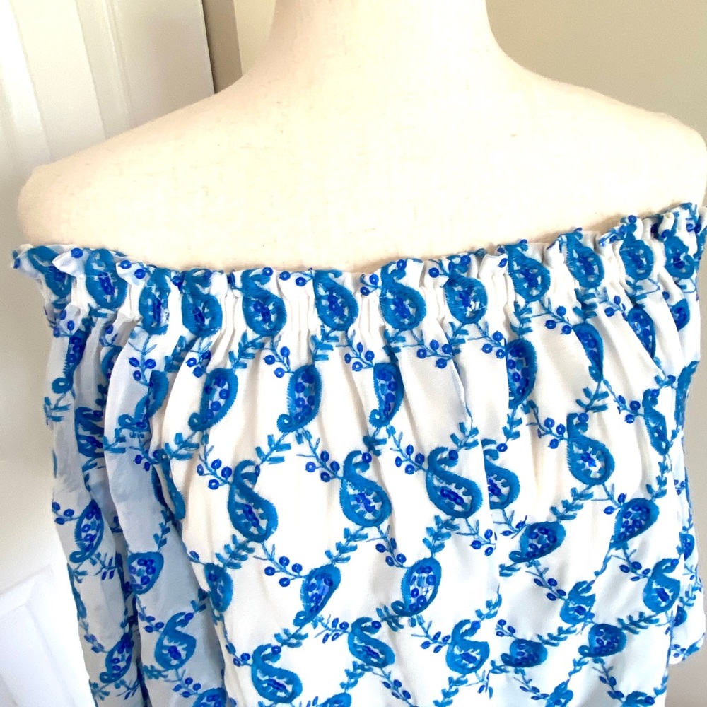 NWT Lilly Pulitzer Alva Off the Shoulder Top - Picture 9 of 15